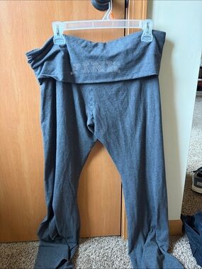 PINK Victoria's Secret Gray Fold-Over Boot Cut Pants